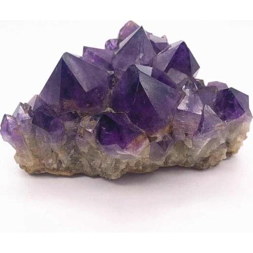 MOKAGY Large Point Natural Purple Amethyst Quartz Crystal Cluster Ornaments 2kg-2.3kg 1pc