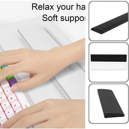 Soft Practical Ergonomic Keyboard Wrist Pad Faux Leather Keyboard Wrist Rest Pad Skin-friendly for Desktop