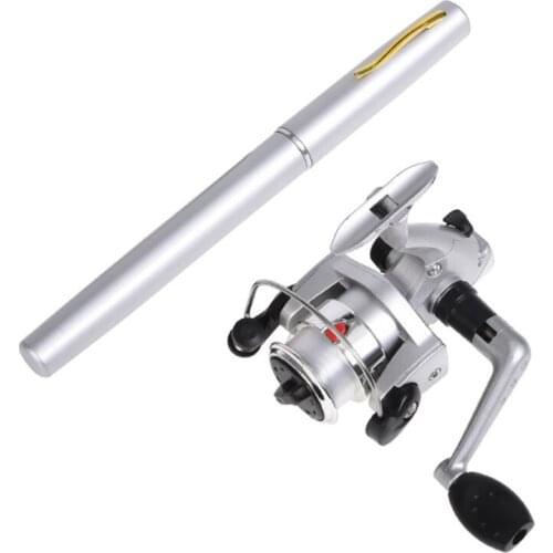 Pen Fishing Rod Reel Combo Set Premium Mini Pocket Fishing Po-le Kit Telescopic Fishing Rod + Spinning Reel Combo Kit