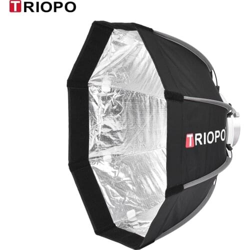 TRIOPO 65cm Portable Foldable 8-Pole Octagon Softbox w/Carrying Bag Bowens Mount Light Box Tent for Studio Strobe Flash Light