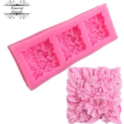 Xixing Flower silicone mold soft candy cake decorating tool biscuit Fillmore polymer clay resin cake baking mold