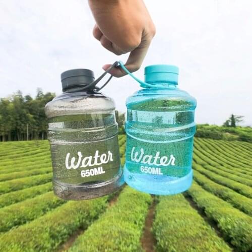 Cute Transparent Plastic Water Bottles BPA Free Creative Water Bottle with Portable Rope Travel Tea Cup Portable