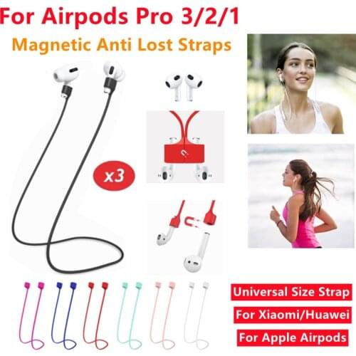 3pcs/2pcs/1pcs Super strong magnetic sports strap for Airpods Pro 1 2 holder cord string for air pods 1 2 pro accessories