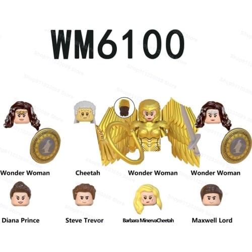 WM6100 8pcs/set Cheetah Maxwell Lord series Assemble Building Blocks Bricks Superhero Model Figures Toys Children Gifts