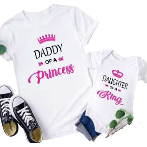 Funny Daddy and Daughter Shirts Dad Girl Family Look Tees Daddy and Me Shirts Daddy and His Girl Summer Family Matching Clothes