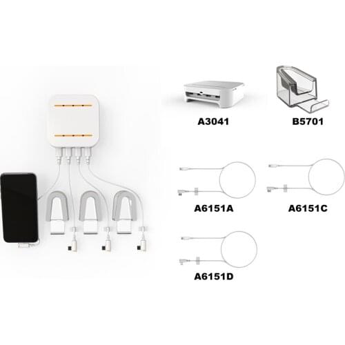 New release 4 Port Security alarm charge controller for cellphone