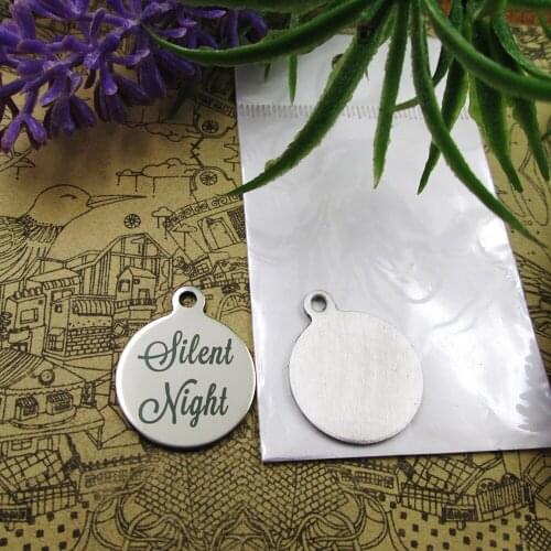 20pcs--"Silent Night"stainless steel charms 5 styles for choosing DIY Charms for necklace bracelets