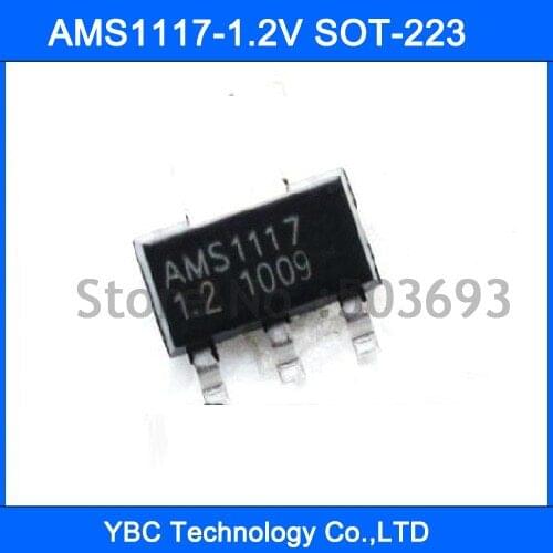 100pcs AMS1117-1.2 AMS1117 1117 1.2V Voltage Regulator LDO SOT-223