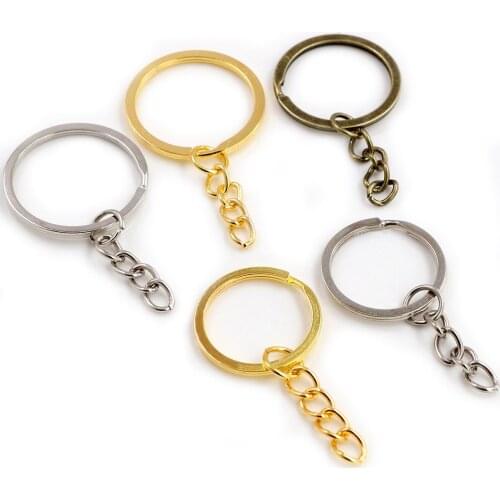 2@# Women Men DIY Collocation 1/5 Pcs/lot Car Accessories Silver Plated Metal Antique Bronze Keychain Holder Key chain