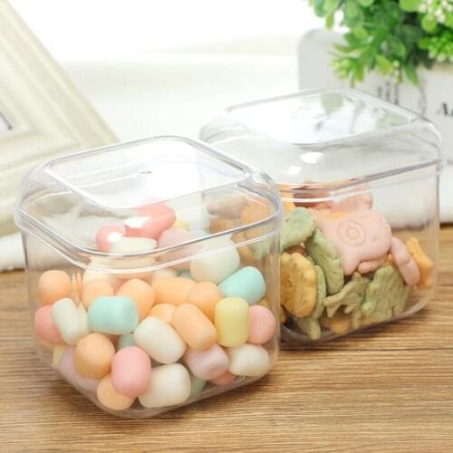 6Pcs Candy Boxes Transparent Anti-deform Plastic Mini Jewelry Display Storage Box Home Storage Bottles Organization Jars