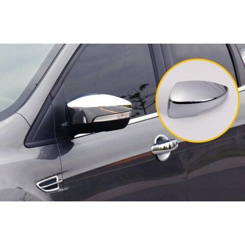 ABS Chrome Side Door Mirror Cover Trim 2pcs For Ford Escape / Kuga 2013-2018
