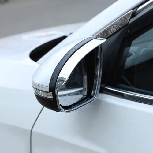 ABS Chrome/Carbon fibre For Hyundai Tucson 2015-2019 Accessories Car Rearview Mirror Eyebrow Shield Cover Trim Car Styling