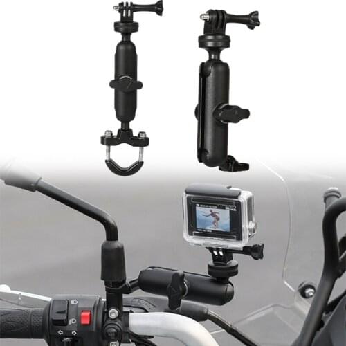 For GoPro Hero8/7/6/5/4/3+ Action Cameras Accessory 360 Rotating Motorcycle Bike Camera Holder Handlebar Mirror Mount Bracket