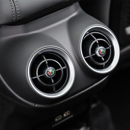 Car Air Conditioning Outlet Sticker For Alfa Romeo Giulia Stelvio 4c Auto Tuning Accessories Interior Decoration Metal Sticker