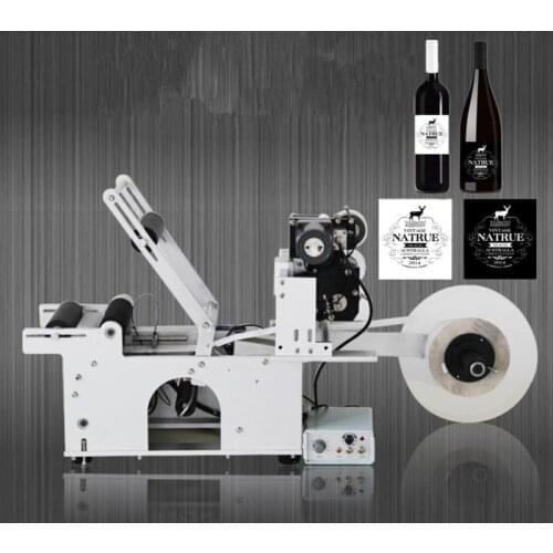 Free shiPLT-50D Semi-Automatic Sticker Round Bottle Labeler Label Applicator Customized Labeling Machine Label Dispenser Machine