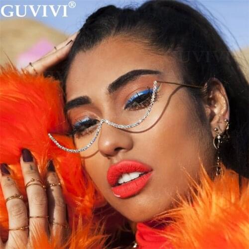 One Piece Eyeglasses Frames Vintage Sunglasses Women 2020 Diamond Steampunk Sunglasses Frames For Men Eyewear Decoration