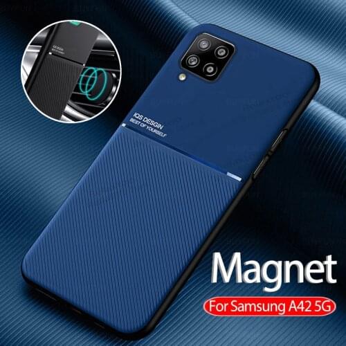 Cases for samsung a42 magnetic car holder leather phone cover For samsung galaxy a42 5G a 42 GALAXYA42 6.6'' silicone case coque