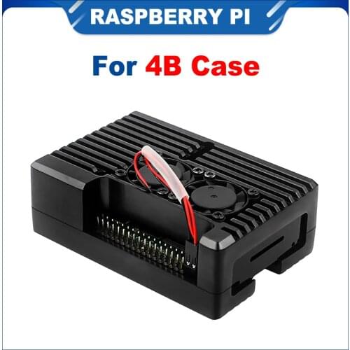 ITINIT R53 Raspberry Pi 4B Aluminum Alloy Case Passive&Active Cooling Dual Fans CNC Metal Enclosure For Raspberry Pi 4 Model B