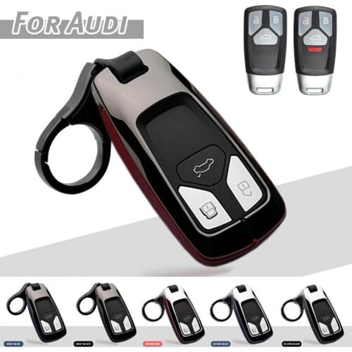 Zinc Alloy Car Remote Key Cover Case Shell for Audi A4 B9 A5 A6L A6 S4 S5 S7 8W Q7 4M Q5 TT TTS RS Coupe Styling Accessories