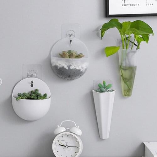 Flower Pot Home Decoration Wall Vase Wall Hanging Plastic Green Radish Hanging Flower Pot Accessories