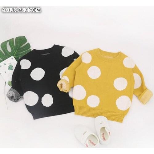 Baby Sweater Autumn Baby Boys Sweaters Dot Cotton Girls Cardigans Knitted Baby Girls Sweaters Winter Toddler Cardigans Girls Boy