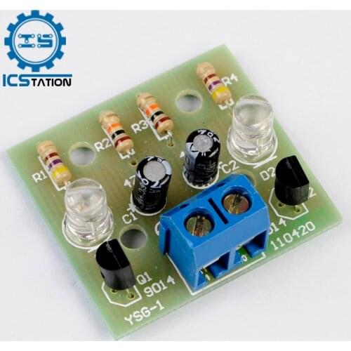 DIY Electronic Kit LED Flash High Light Red LED Electronics Components Welding Practice DC 3-9V