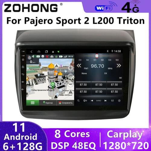 Octa core 4+64Gb DSP android10 Car radio for Mitsubishi PAJERO Sport 2 L200 Triton car GPS navigation autoradio stereo 2008-2016