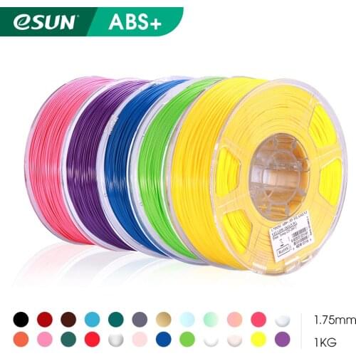 ESUN ABS+ Filament 1.75mm ABS Plus 3D Printer Filament Accuracy +/- 0.05mm 1KG 2.2 LBS Spool 3D Printing Material for 3D Printer
