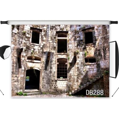 Polyester & Vinyl Abandoned Old Residential Building Photo Background Photography Backdrops Backgrounds For Photo Studio Decor