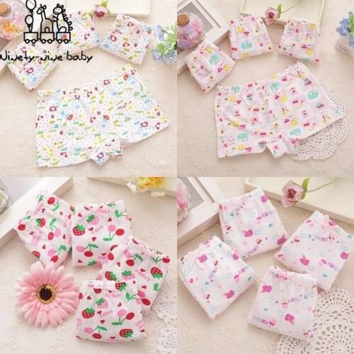 Girl Cotton Panties Children Comfortable & Breathable Underwear Kids Cute Cartoon Printing Underpanties Baby Clothing 12pcs/pack