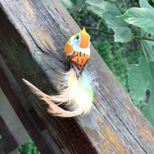 12*3CM/4PCS,Artificial Foam Feathers Fake Mini Bird With Foot,Craft Decorative Birds for DIY Wedding Birthday Party Decoration