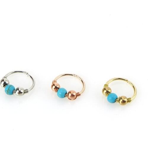 1pcs 10mm Synthetic Crystal Nose Piercing Nose Ring Hoop nose For Girl Women Faux Body Clip Ear Rings Body Jewelry Pierced