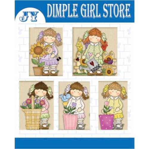Creative girl floral railing kettle cutting template embossed card making punching scrapbook handmade stamps and mold decoration