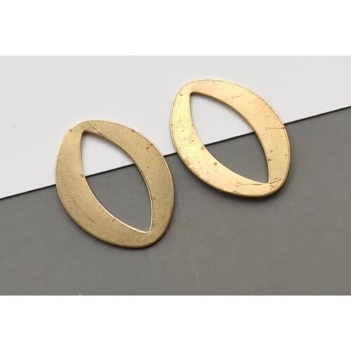 10pcs/Lot Brass Charms Pendant Oval Seed Shape Pendant Jewelry Stamping Crafts Diy Necklace Earring Jewelry Making Findings