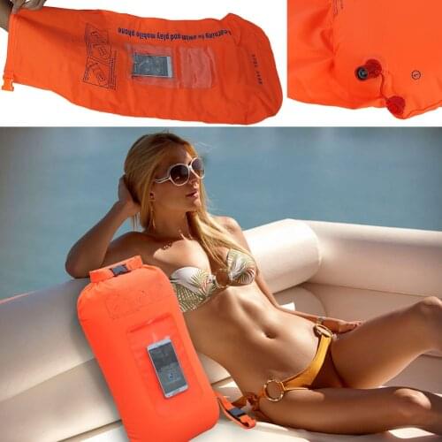 Inflatable Swimming Air Float Storage Bag Float Bag Life Buoy Adult Manual Inflatable Bag for Snorkeling Surfing Boating