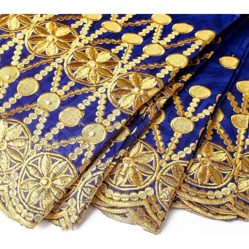 New Arrival African Net Lace Bazin Riche Fabric With Stones Embroidery French Basin Riche Nigerian Material Wedding Party 7Yards