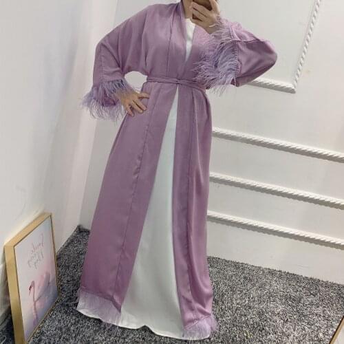 Solid Open Abaya Kimono Dubai Turkey Kaftan Muslim Cardigan Abayas Dresses For Women Casual Robe Femme Caftan Islam Clothing