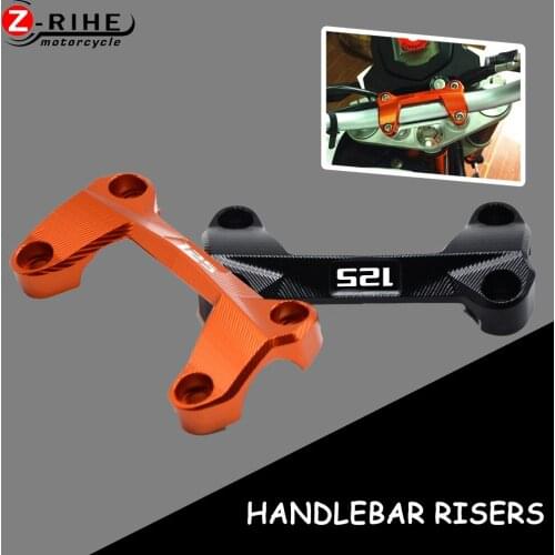 Orange&black fashion Motorcycle Handlebar Risers solid aluminum motocross fixed accessories for 125 2006 2007 2008 2009 10-2015