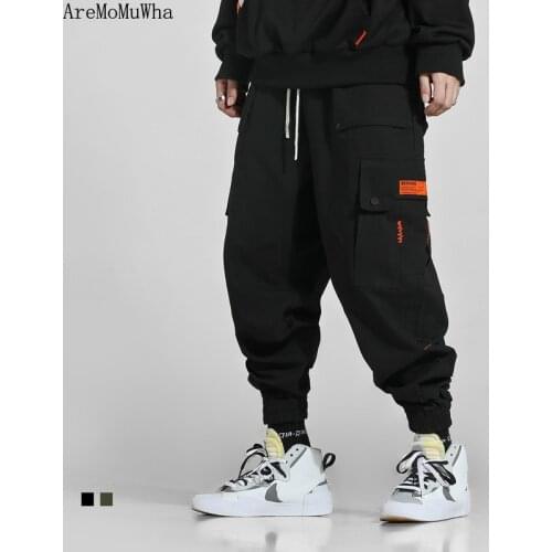 AreMoMuWha Autumn Functional Workwear Casual Pants Mens Brand Europe and The United States High Street Loose Sports Beam Pants