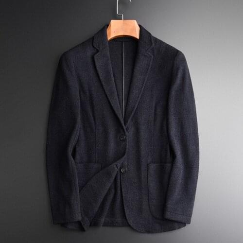 Centipede Like Yarns Male Autumn Winter Black Single Breasted And Jackets Men new blazer Masculino Slim Fit
