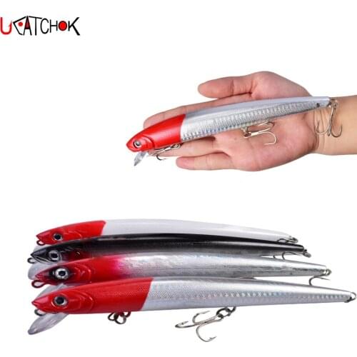 1pcs 180mm/50g slim minnow lure seawater marine boat beach long casting all water level swimming action big game fishing wobbler