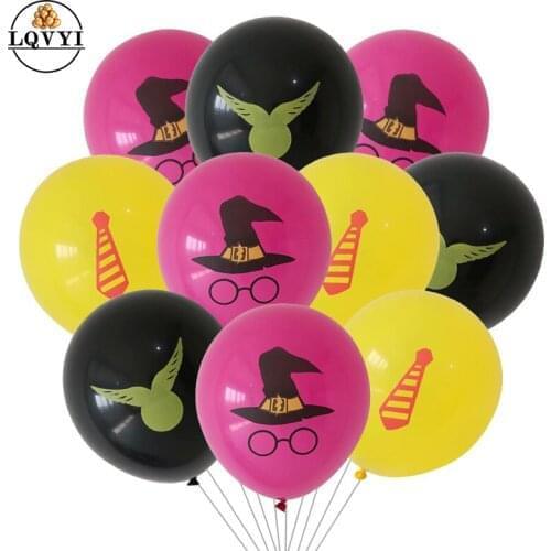 50/100pcs Magic Academy Latex Balloons Wizard Theme Birthday Hallowmas Party Decorations Globos Boy Kids Toy Sorcerer Ballons