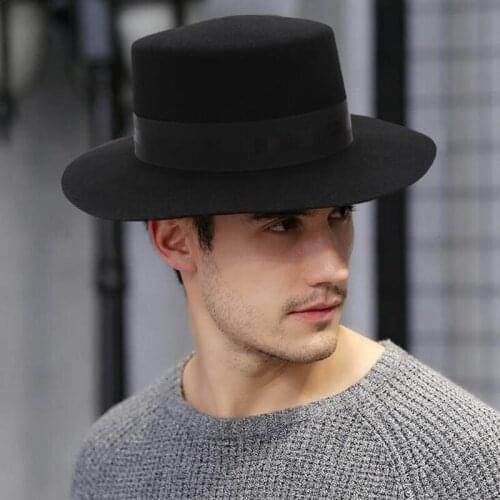 Cap Men Hats Caps Fedoras New 2018 Fashion 100% Wool Mens Fedora Hat Apparel Accessories Hat for Classic Church Wool Felt Hat