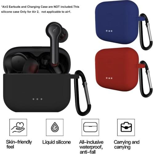 Silicone Case Anti-dust Scratchproof Anti-lost Portable Wireless Earbuds Protective Silicone Cover For Soundcore Liberty Air 2