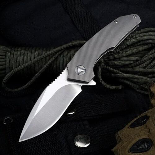 EDC Titanium Alloy Handle Folding Knife Paper Cutting Art Blade Cutting Knife Outdoor Camping Pocket Hunt Knife Tools