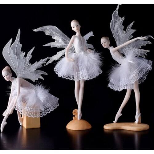 Modern Resin Ornaments Ballet Angel Dancing Girl Character Home Livingroom Desktop Figurines Decoration Crafts Birthday Gifts