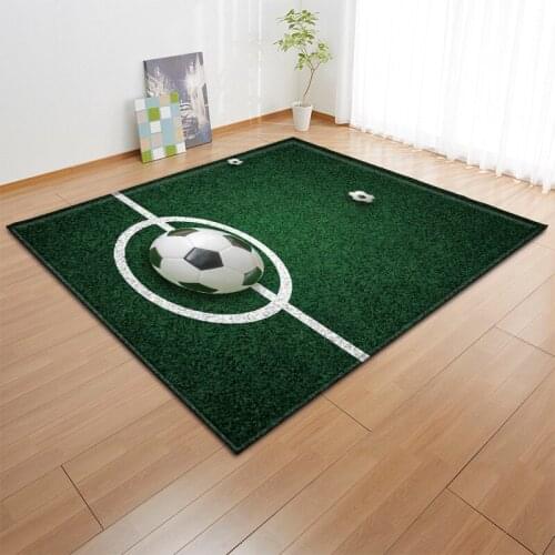 Modern Style 3D football Carpets For Living Room Large soft carpet Bedroom Rugs Non-slip Floor Mat Coffee Table Area
