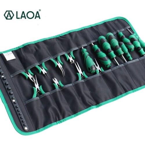 LAOA Oxford Cloth Tool Roll Pouch for Screwdrivers Toolkit to Storage Mini Pliers Electrician Workbag Without tools LA212815