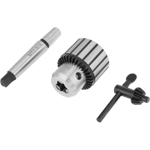 1-13mm Capacity Carbide Steel MT2-B16 Arbor Key Type Drill Chuck Mini Lathe Dril Tool