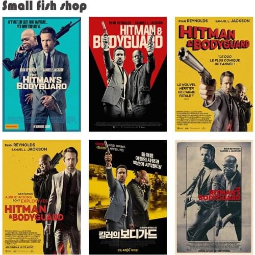 The Hitmans Bodyguard Home Furnishing decoration Kraft Movie Poster Drawing core Wall stickers